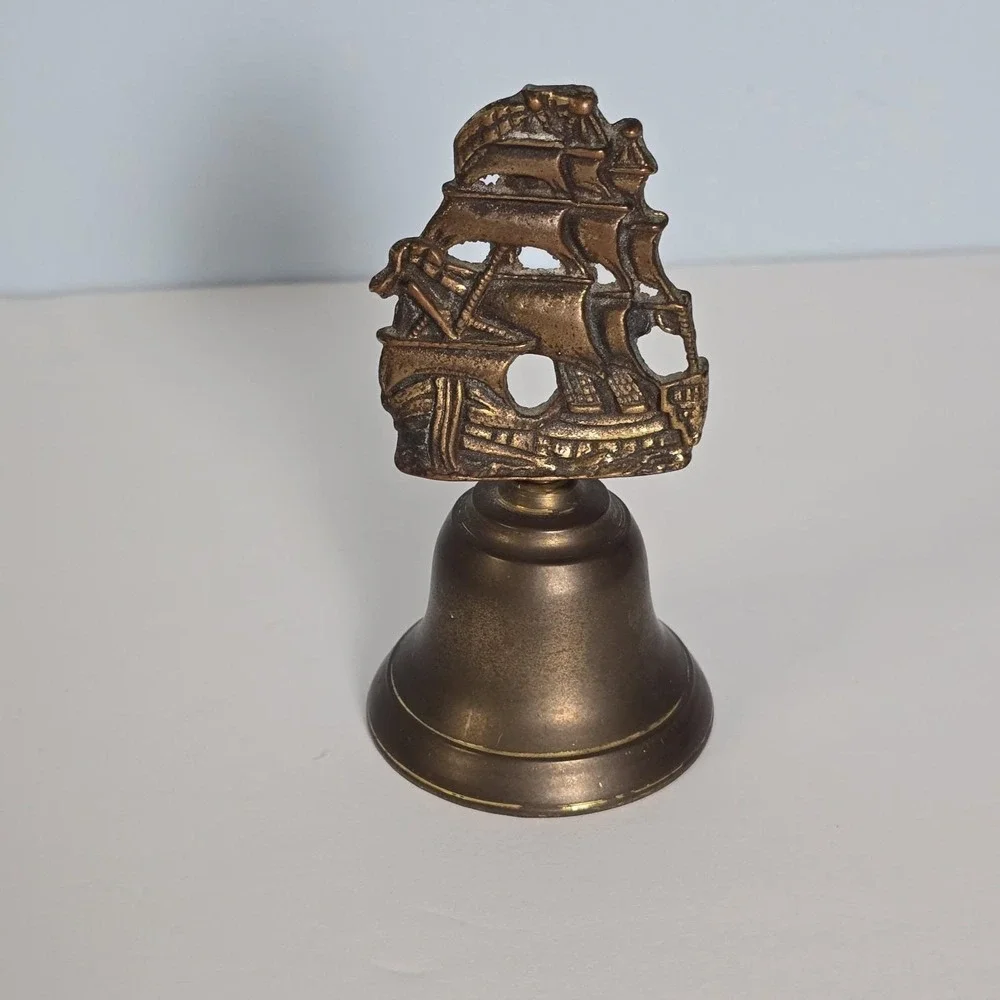 Vintage Solid Brass Ship Bell 4.75
